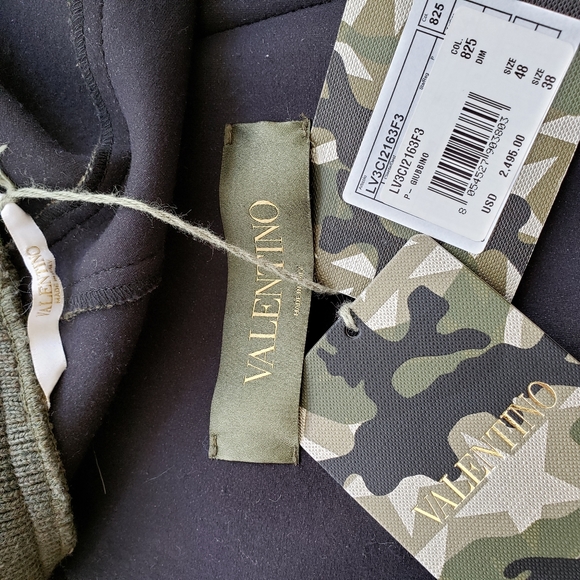 Valentino Star Motif Wool Olive Green Jacket - Picture 9 of 16